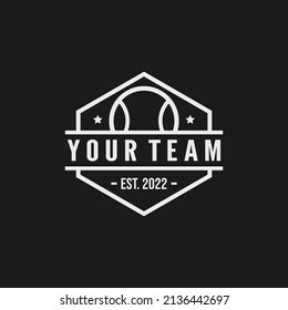 Tennis emblem logo design vector illustration