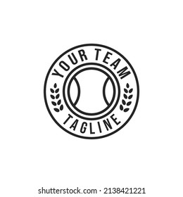 Tennis emblem logo design vector illustration