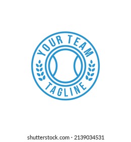 Tennis emblem logo design vector