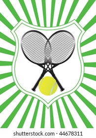 tennis emblem vector