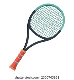 Tennis equipment racket, isolated icon