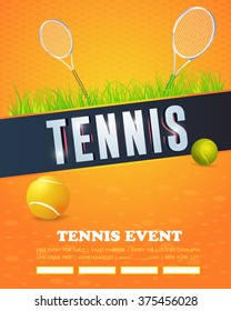 Tennis Event Poster, Flyer Design