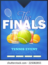 Tennis Event Poster Template Vector Background 