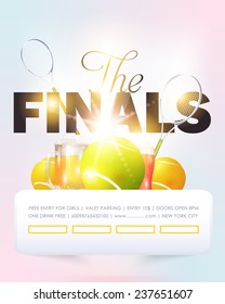 Tennis Event Poster Template Vector Background 