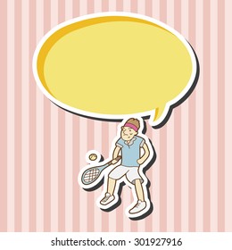tennis exercise theme elements vector,eps