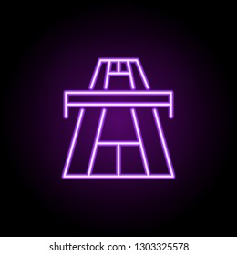 tennis field outline icon. Elements of Sport in neon style icons. Simple icon for websites, web design, mobile app, info graphics