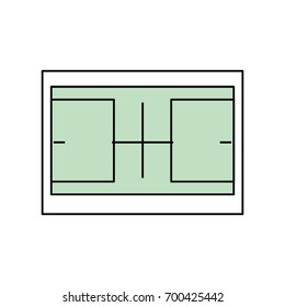 Tennis field symbol
