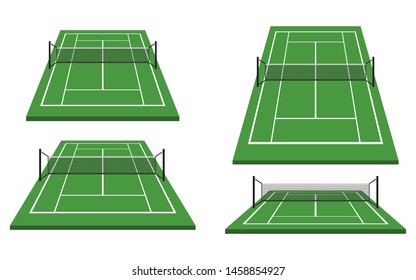 Tennis field vector design illustration isolated on white background