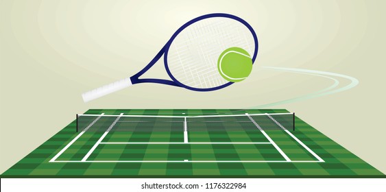 Tennis field. vector illustration