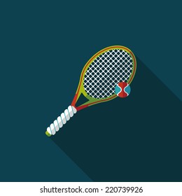 tennis flat icon with long shadow,eps10