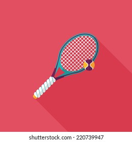 tennis flat icon with long shadow,eps10