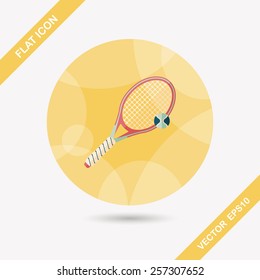 tennis flat icon with long shadow,eps10