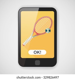tennis flat icon with long shadow,eps10