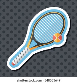 tennis flat icon with long shadow,eps10