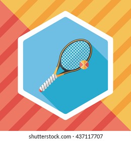 tennis flat icon with long shadow,eps10