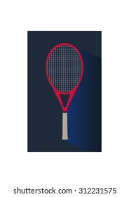 Tennis flat modern icon of tennis racket