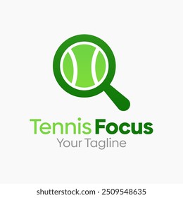 Design-Vorlage für das Tennis Focus Logo. Gut für Unternehmen, Agentur, Gemeinschaft und Organisation