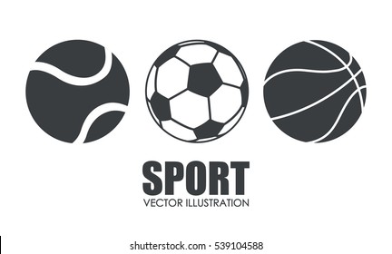 tennis football soccer basketball assorted sport balls related icons emblem image vector illustration design 