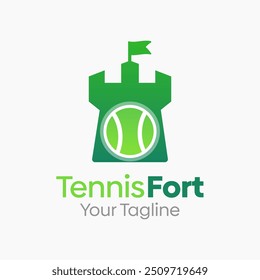 Plantilla de diseño de logotipo de Tennis Fort. Bueno para empresas, agencias, comunidad y Organización