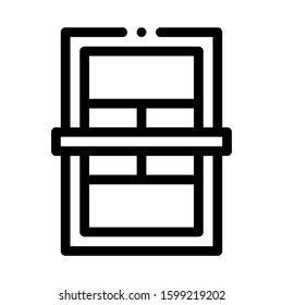 Tennis Game Court Icon Vector. Outline Tennis Game Court Sign. Isolated Contour Symbol Illustration