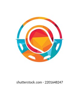 Tennis Gear vector logo design template. Unique tennis and industrial logotype design template.	