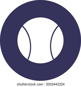 Tennis Glyph Vector Line Icon Design