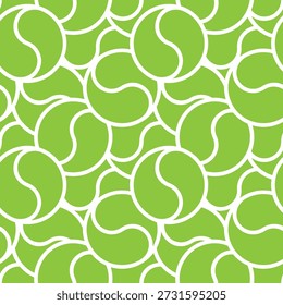 Tennis grüne Bälle Vektor Quadrat nahtlose Muster oder Textur.