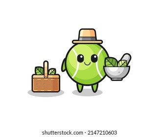 tennis herbalist cute cartoon , cute design