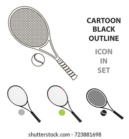 Tennis icon cartoon. Single sport icon from the big fitness, healthy, workout cartoon.