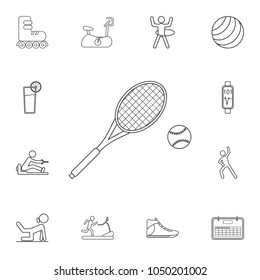 Tennis icon. Detailed set of gym and fitness icons. Premium quality graphic design. One of the collection icons for websites, web design, mobile app on white background