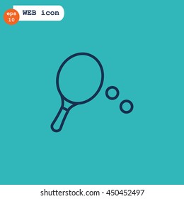  Tennis icon flat.