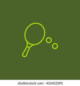  Tennis icon flat.