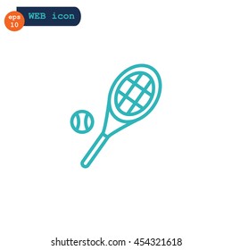  Tennis icon flat.