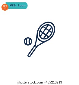 Tennis icon flat.