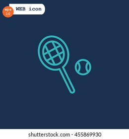 Tennis icon flat.