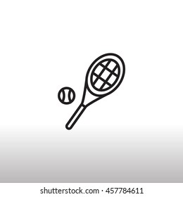  Tennis icon flat.