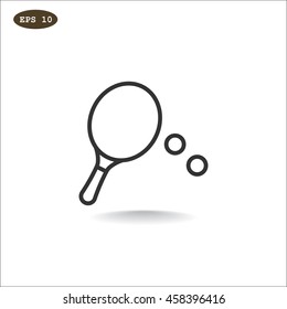  Tennis icon flat.