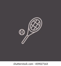 Tennis icon flat.