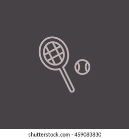 Tennis icon flat.
