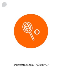 Tennis icon flat.