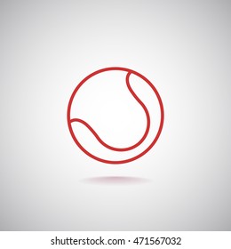 Tennis icon flat.