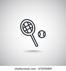 Tennis icon flat.
