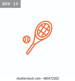  Tennis icon flat.