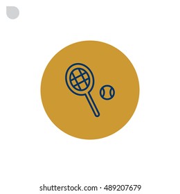 Tennis icon flat.