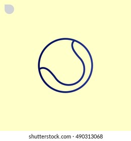 Tennis icon flat.