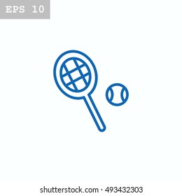 Tennis icon flat.
