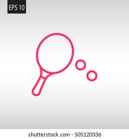  Tennis icon flat.