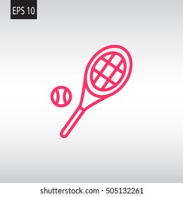 Tennis icon flat.