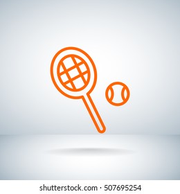 Tennis icon flat.
