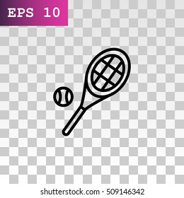  Tennis icon flat.